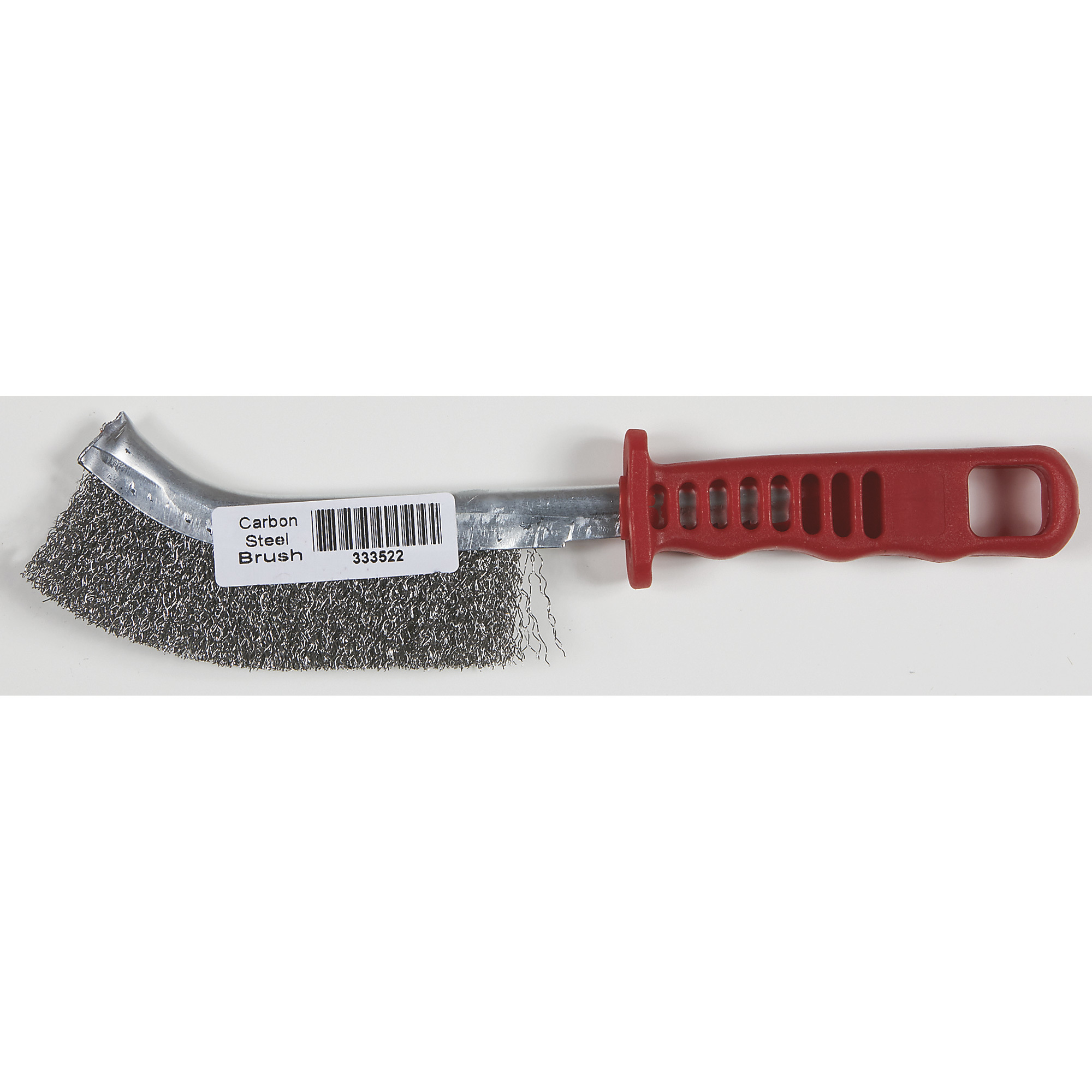 Klutch Carbon Steel Wire Wheel Scratch Brush, Plastic Handle, 10in.L